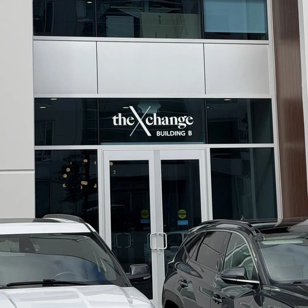 Entrance to theXchange Building B at 20161 86 Ave, Langley, home of Vista Counselling in Unit B150